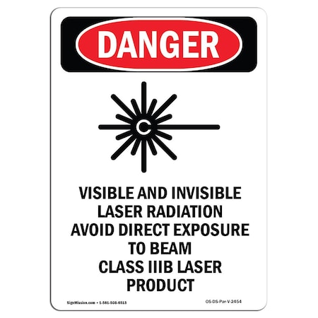 OSHA Danger, 18 Height, Rigid Plastic